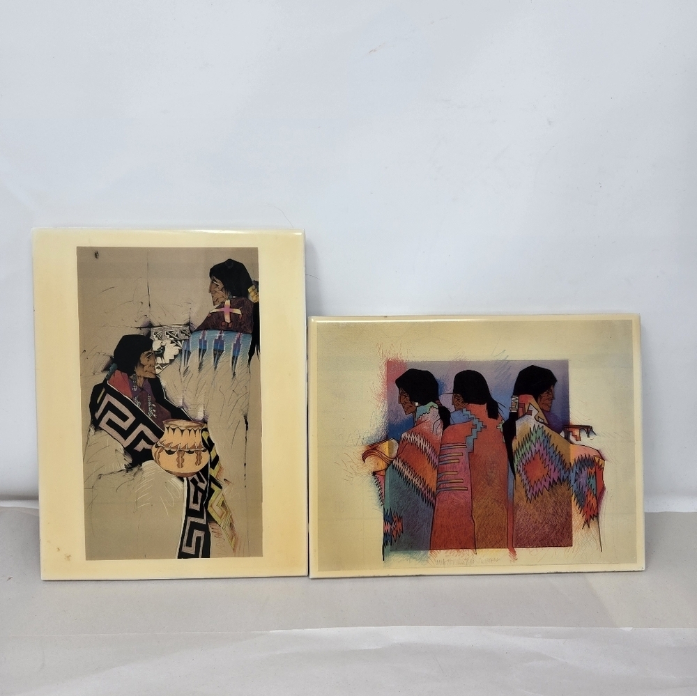 Amado Pena Designs Of The Southwest Art Tiles Hang On Wall Sit On Table Or Desk - Picture 2 of 16